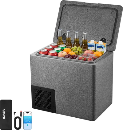 Vevor Car Refrigerator 21.1 QT 20L Portable 12V/24V Compressor Fridge Freezer New