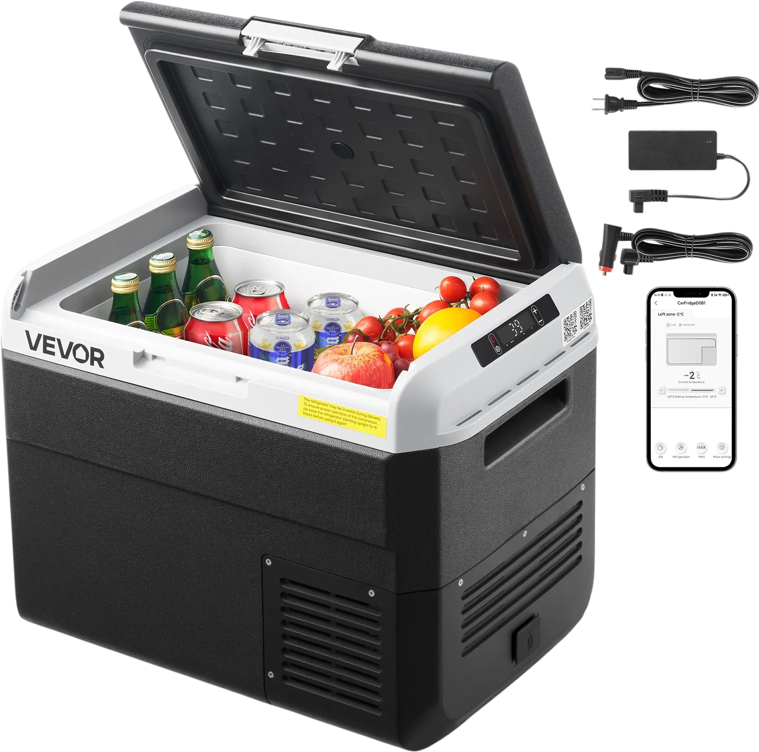 Vevor Car Refrigerator 31.7 QT with Adjustable Temperature DC 12/24V AC 100-240V New