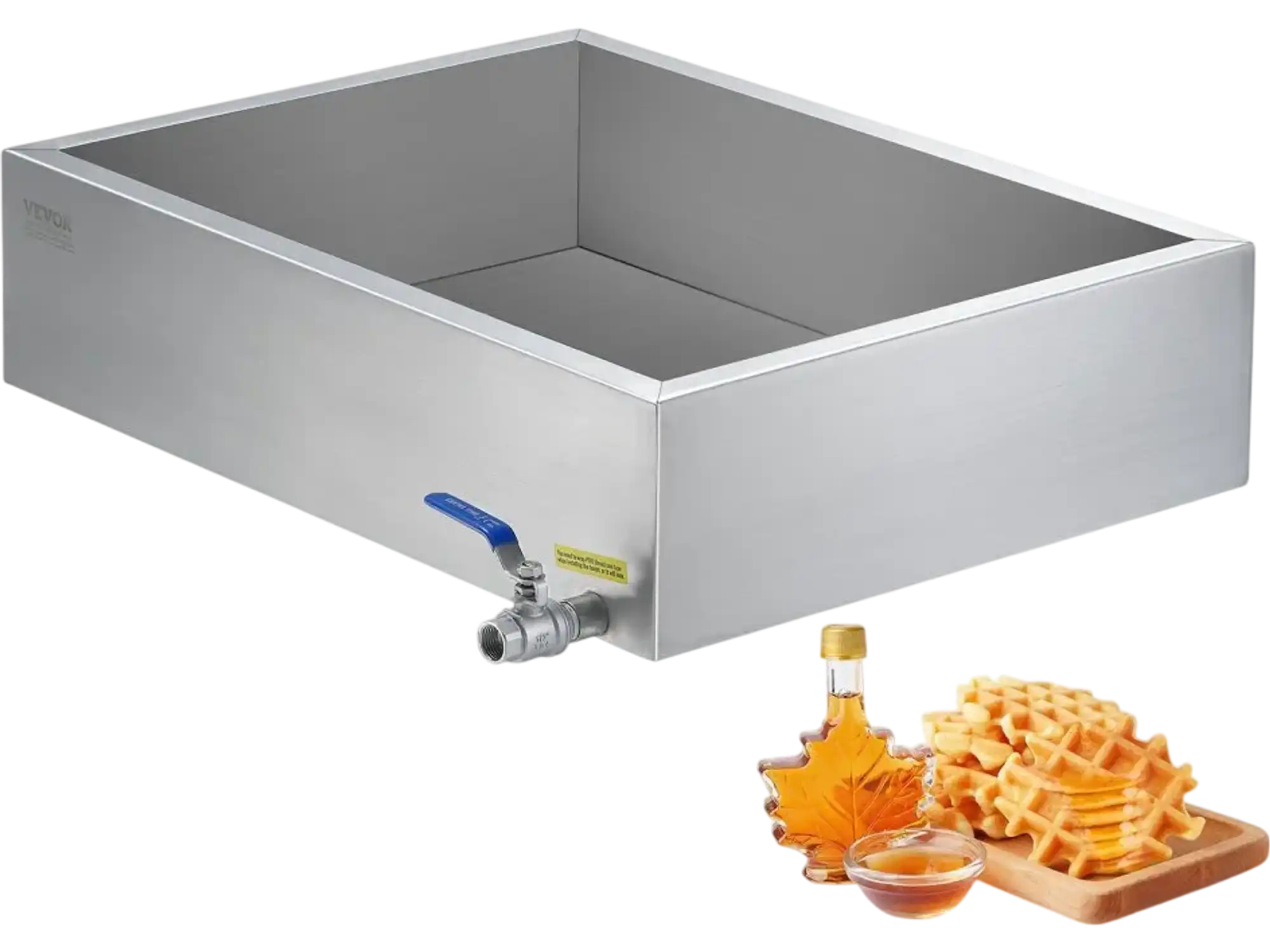 Vevor Maple Syrup Evaporator Pan 11.2 Gal Stainless Steel with Valve New