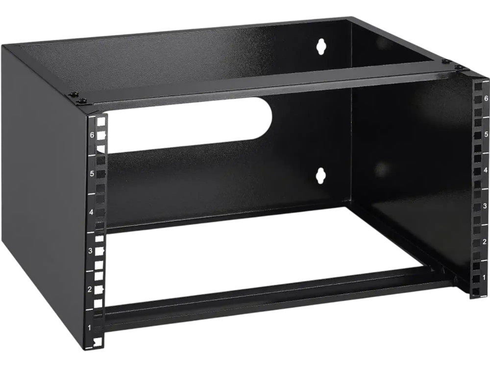 VEVOR 6U Wall Mount Network Rack, 14 in/355.6 mm Depth, 50 lbs/22.68 kg Max Weight Capacity Wall Mount Server Rack with Cage Nuts, 19"/482.6 mm for Shallow Server IT Equipment and Network Switches