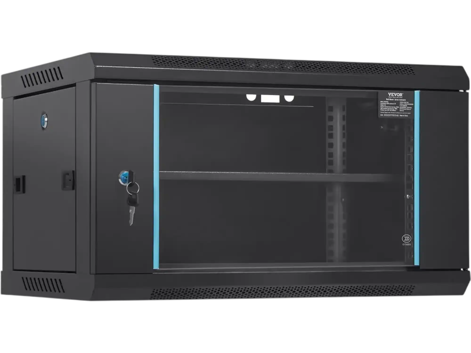 Vevor Server Cabinet 6U Wall Mount Network Rack Enclosure 15.5