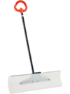 VEVOR Snow Pusher Shovel, 30 in Outdoor Snowplow Shovel with Ergonomic Grip, HDPE Plastic Blade, Winter Shovels with Segmented Handle, Metal Edged Strip, Portable Snow Removal Tool for Driveway Garden