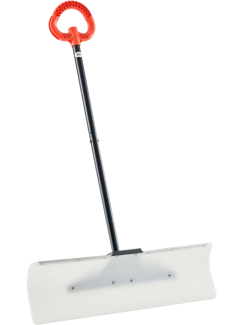 VEVOR Snow Pusher Shovel, 30 in Outdoor Snowplow Shovel with Ergonomic Grip, HDPE Plastic Blade, Winter Shovels with Segmented Handle, Metal Edged Strip, Portable Snow Removal Tool for Driveway Garden