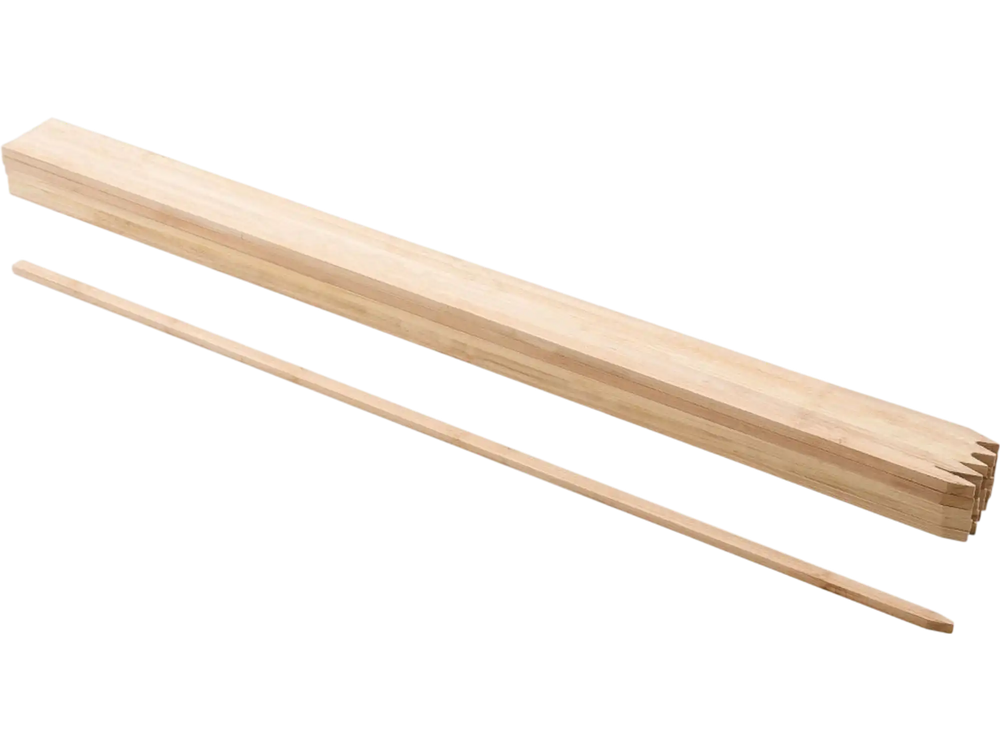 VEVOR Wooden Garden Stakes, 25 Pcs 48x0.5x0.69 in Survey Grading Stakes, Garden Ground Stake with Sharp Point, Fir Wood Plant Support Stake, Sign Posts for Silt Fence Backyard Boundaries Baselines