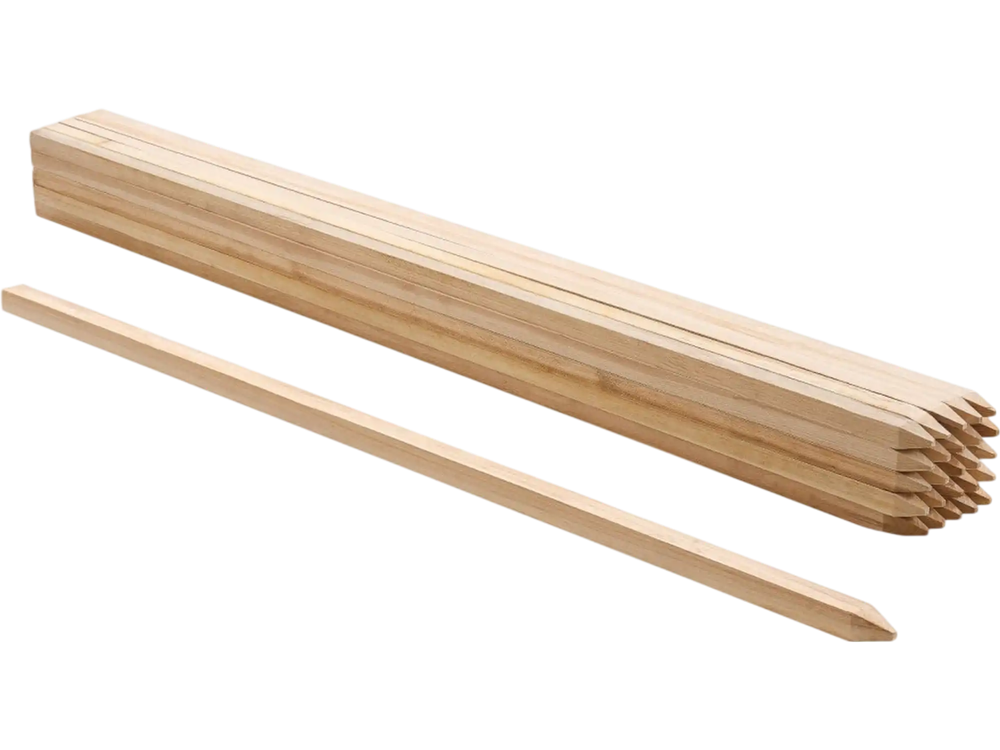 VEVOR Wooden Garden Stakes, 25 Pcs 48x0.75x0.75 in Survey Grading Stakes, Garden Ground Stake with Sharp Point, Fir Wood Plant Support Stake, Sign Posts for Silt Fence Backyard Boundaries Baselines