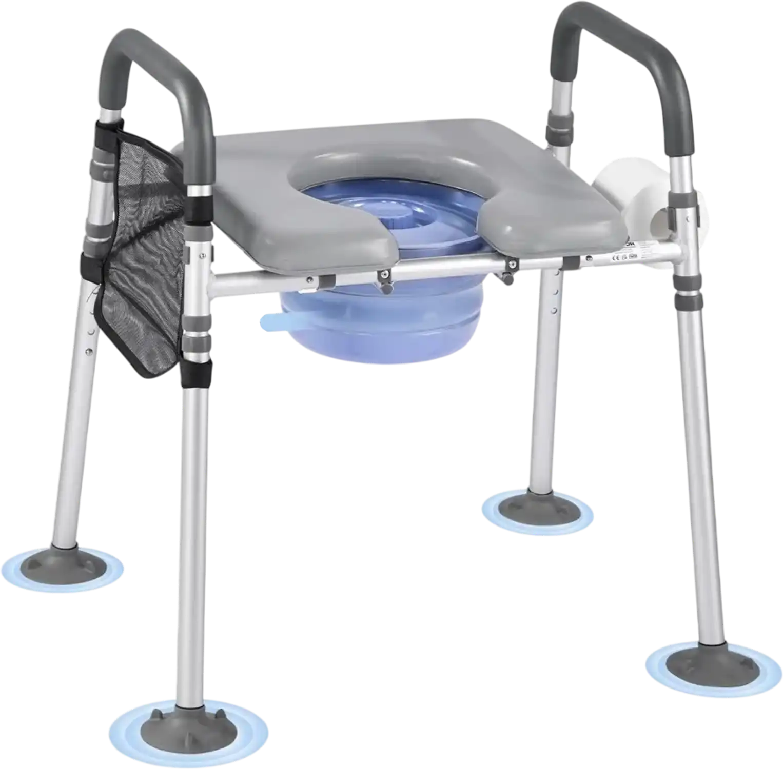 Vevor Commode Chair 4-in-1 Portable Bedside Toilet Seat 500 lbs New