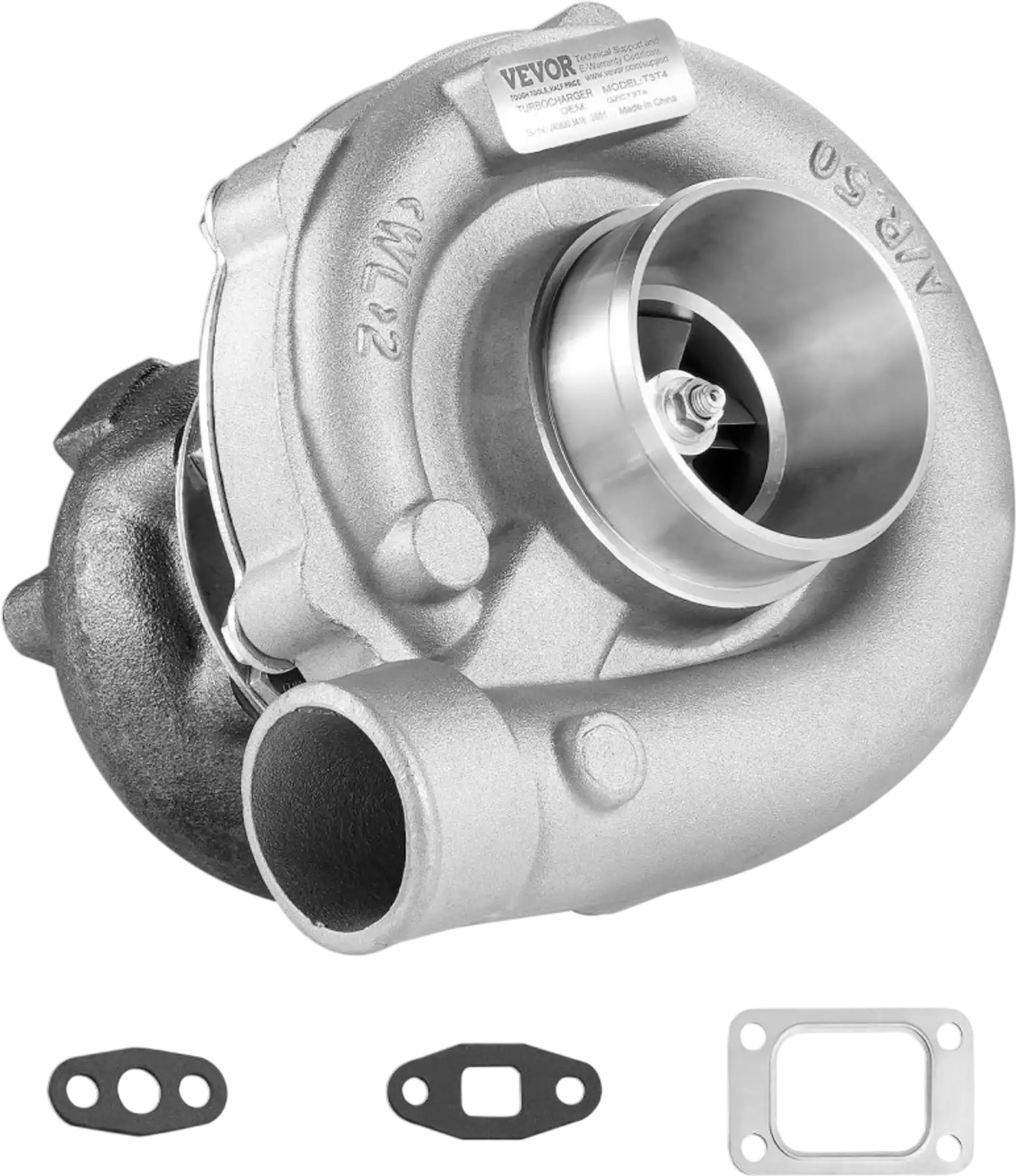 Vevor Turbocharger OEM Fit 1.5L-4.0L Engine Replacement with Gasket Kit New