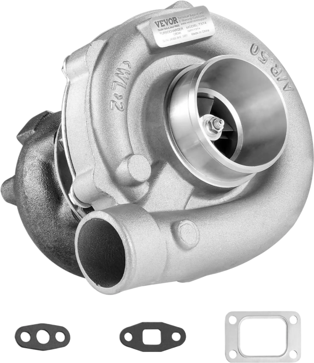 VEVOR Turbo Turbocharger with Gasket Kit, Turbo Charger Replacement for Car Engines, Compatible with 1.5L-4.0L Engine Displacements, Heat Resistance Engine Turbocharger with K418 Alloy Impeller