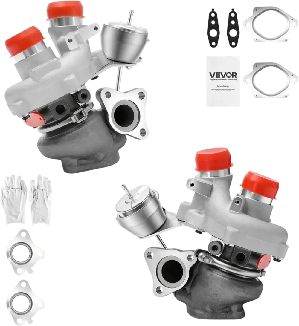 VEVOR Left & Right Twin Turbocharger with Wastegate Actuator, Compatible with 2013-2016 Ford F150 F-150 V6 3.5L, 2015-2016 Expedition 3.5L, 2015-2016 Ford Transit 150 250 350 3.5L V6 Ecoboost