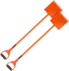 VEVOR Shingle Shovel 2 Pack, D-Grip Handle Shingle Roof Ripper, High Hardness 45# Steel & Lightweight Easy Tearing Off Roofing & Nails Tool, ideal for Commercial and Residential Use,Orange