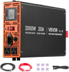VEVOR 2000W Sump Pump Battery Backup System, LCD Display, Auto Switches to Battery Inverter Power for Sump Pump, Pure Sine Wave, for Basement Protection Emergency Power Outage, Batteries Not Included