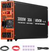 VEVOR 3000W Sump Pump Battery Backup System, LCD Display, Auto Switches to Battery Inverter Power for Sump Pump, Pure Sine Wave, for Basement Protection Emergency Power Outage, Batteries Not Included
