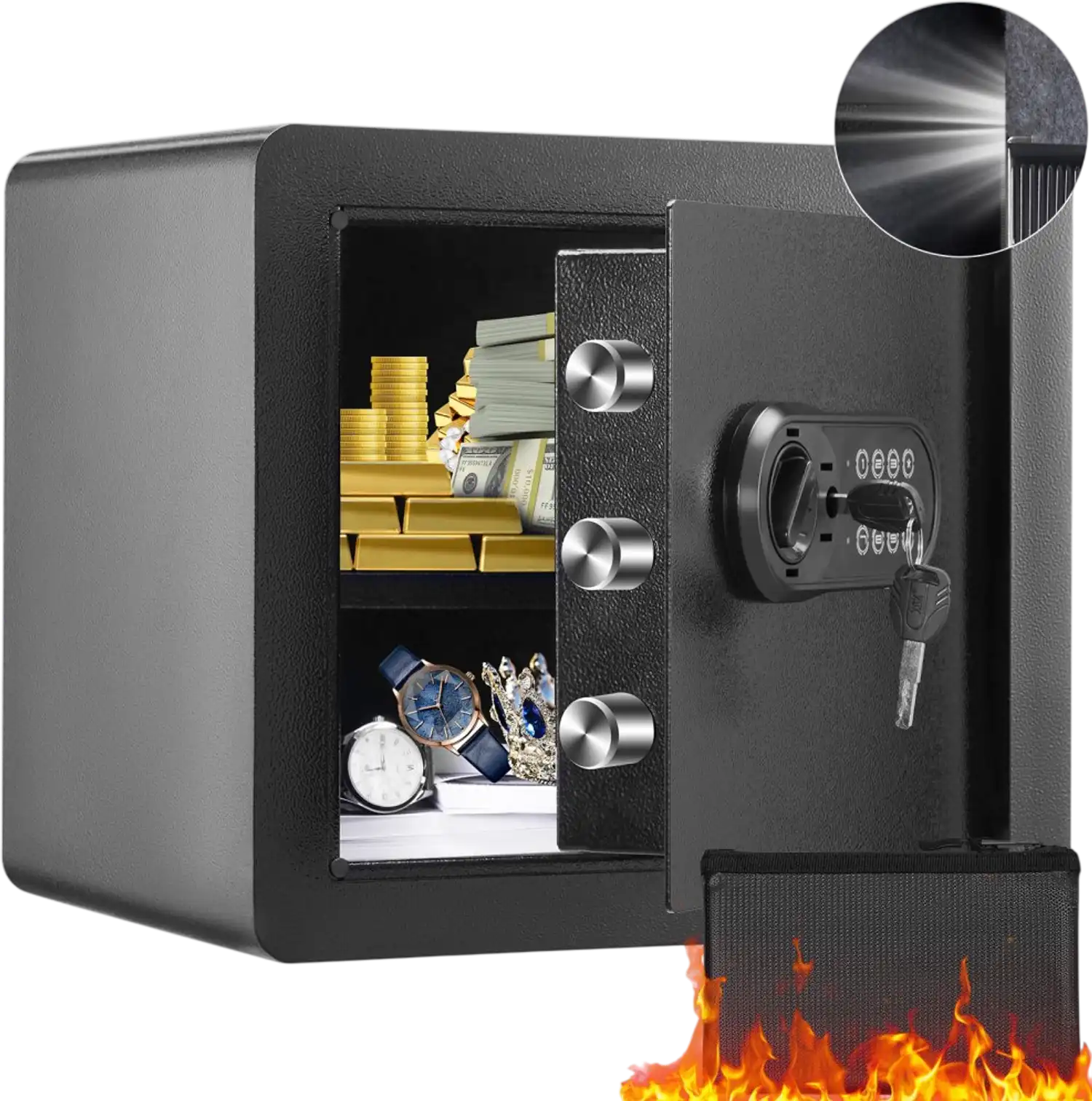 Vevor Safe 1.2 Cubic Ft Home Security Safe with Digital Keypad and 2 Keys New