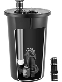 VEVOR Sewage Grinder System, 1 HP, 5100 GPH Cast Iron Sewage Pump with Basin, Grinding Blade, 120V Automatic Outdoor Water/Seepage Collection and Removal System with Float Switch, 2