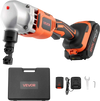VEVOR Cordless Metal Nibbler, with 18 V 2000 mAh Battery, 1200 RPM Brushless Motor, Electric Nibbler Metal Cutter with Plastic Carrying Case for Cutting Stainless Steel, Aluminum, and Copper Sheet