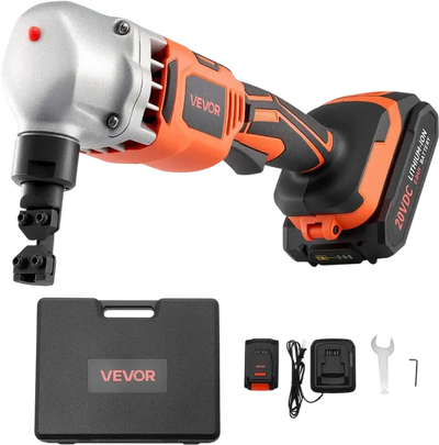 Vevor Metal Nibbler Cordless 18V 1200 RPM Brushless Cutter with Battery and Carrying Case New