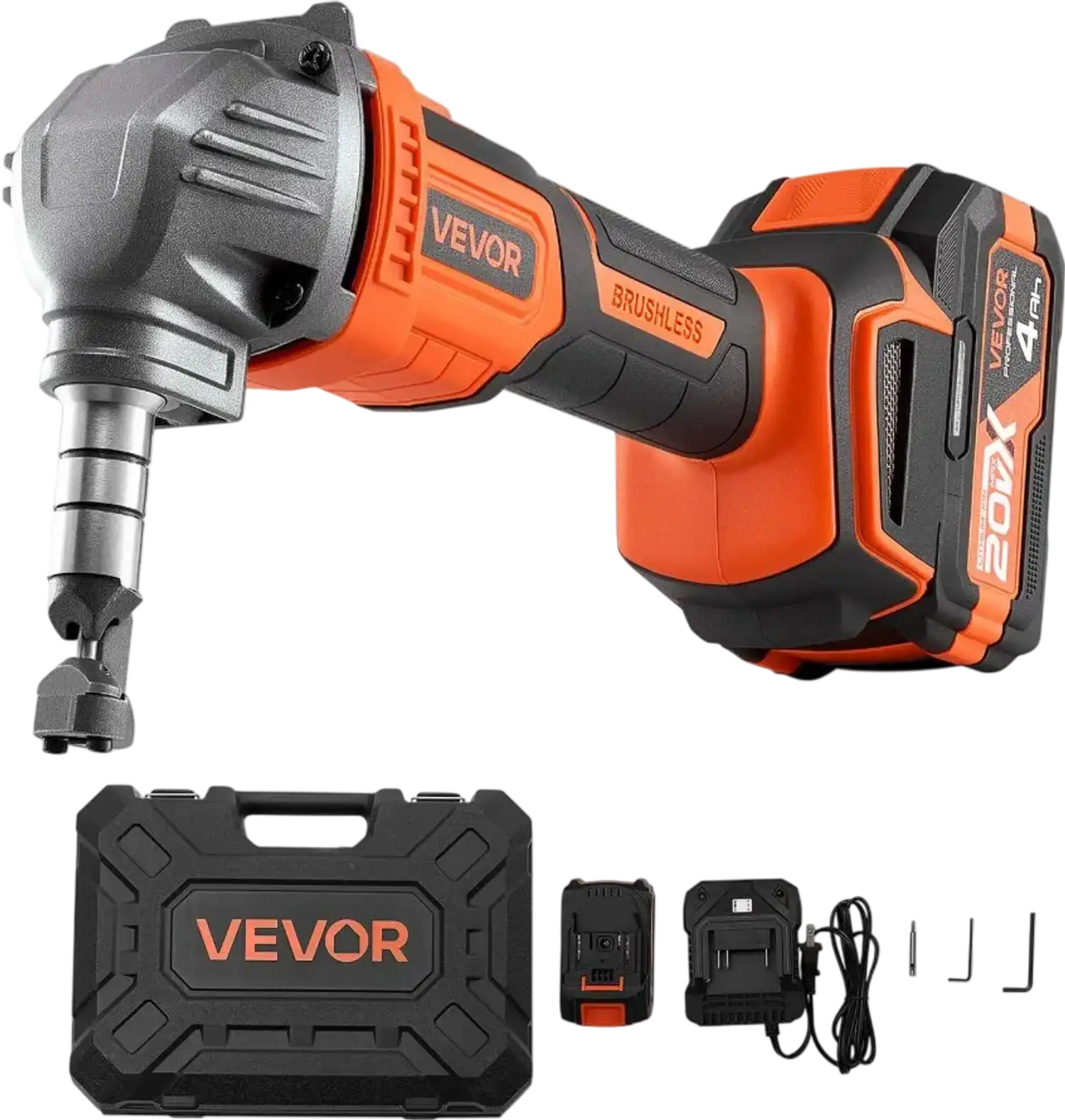 Vevor Metal Nibbler Cordless Brushless 2200 RPM Sheet Metal Cutter with 20V Battery New