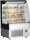 VEVOR Open Air Merchandiser, 5.4 cu. ft. 3-Tier Shelving Commercial Refrigerator, Grab and Go Fan Cooling Display Cooler, with LED Lighting, Night Curtain, Upright for Restaurants, Stores, Office
