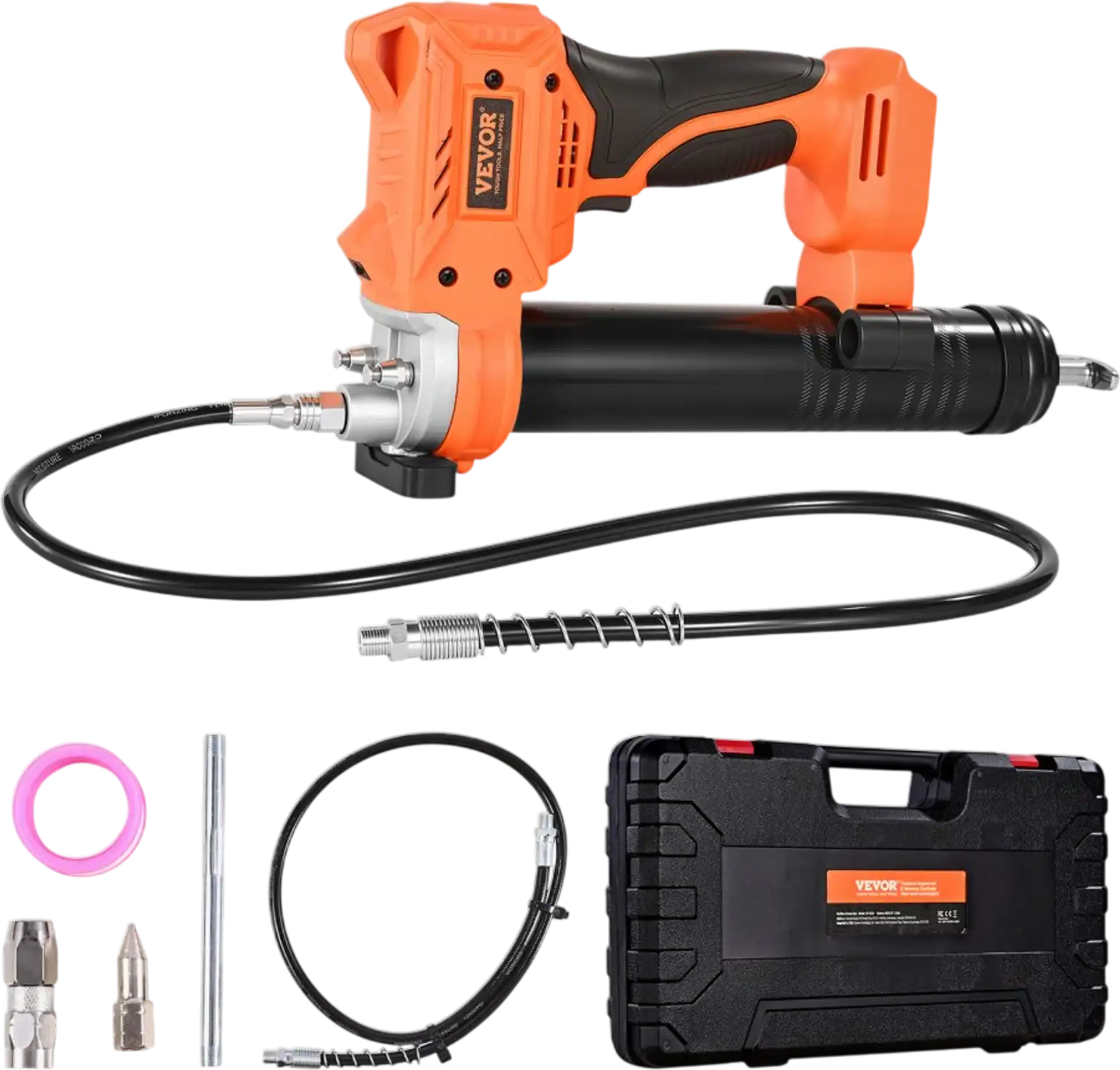 Vevor Grease Gun Cordless 8000 PSI Battery Operated with LED Light & 35.4