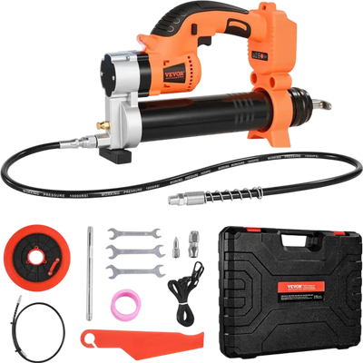 VEVOR Cordless Grease Gun, 8000 PSI Max Pressure, Electric Grease Gun with LED Light & 35.4-inch Long Hose, Compatible with 18V Makita Batteries, Suitable for Greasing Vehicles or Machines(Tool Only)
