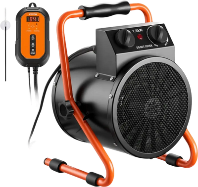 Vevor Greenhouse Heater 1500W Electric Space Heater with Thermostat New