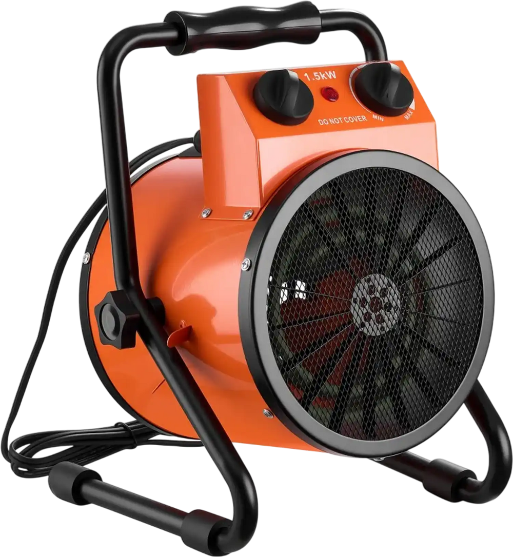 VEVOR Greenhouse Heater, 1500W Electric Space Heater with Fan & High Heat Modes, IPX4 Protection, 25° Adjustable Angle, Overheat Protection, for Grow Tent, Small Greenhouse, Flower Room, Home Office