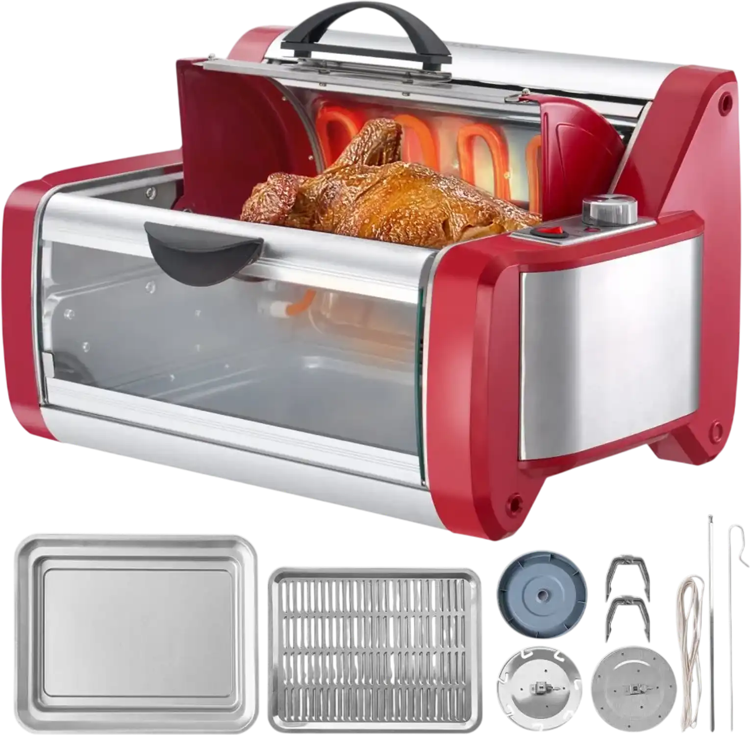 Vevor Shawarma Grill Machine Electric Stainless Steel Rotisserie Oven New