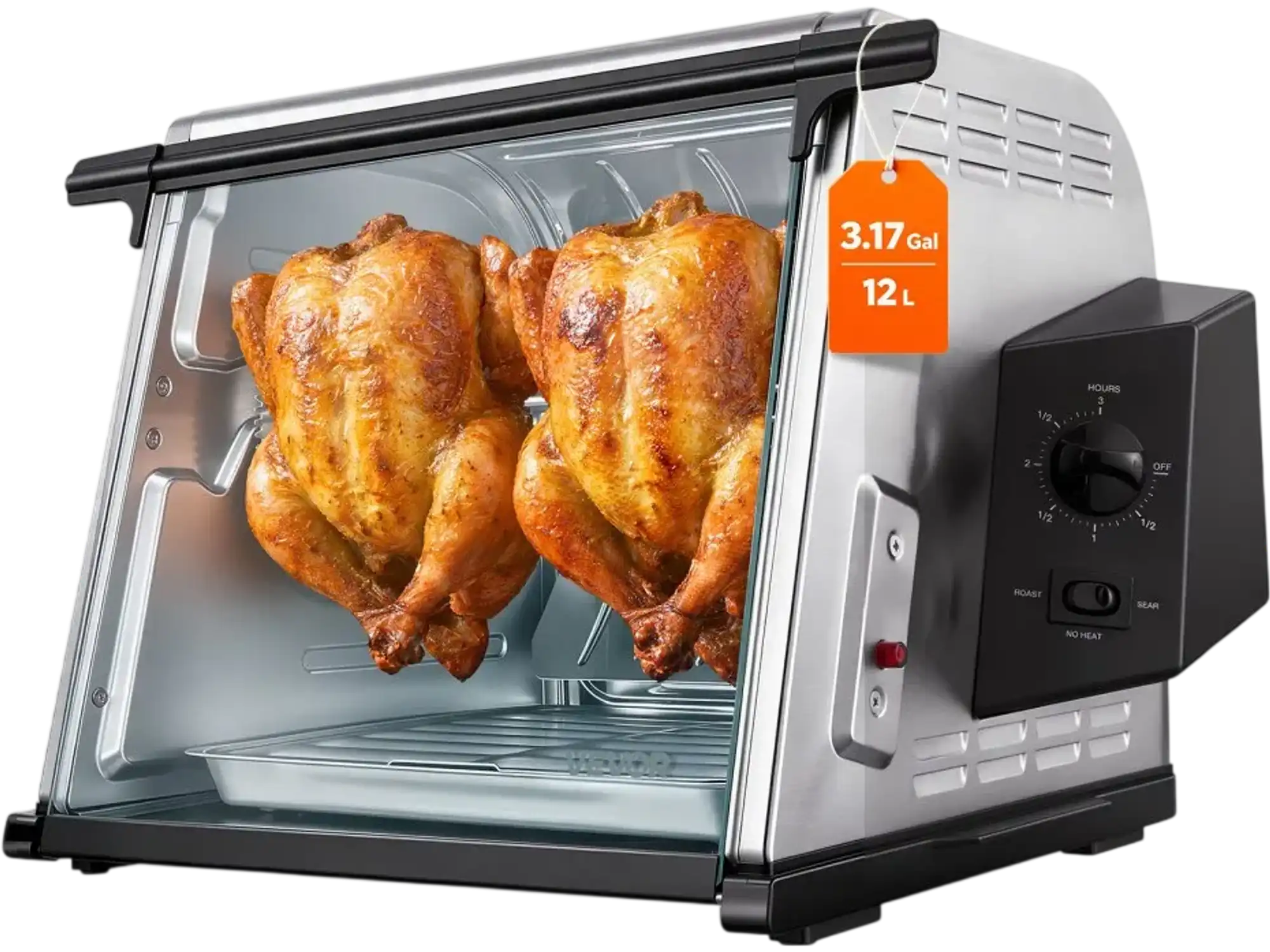 Vevor Rotisserie Oven 12 L Countertop Shawarma Grill New