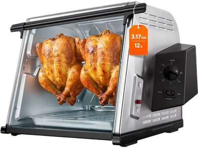 Vevor Rotisserie Oven 12 L Countertop Shawarma Grill New