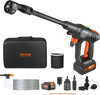 VEVOR Cordless Pressure Washer, 652-PSI 1.1 GPM Portable Power Cleaner, Handheld High-Pressure Car Washer Gun with 4.0Ah Battery, Charger, 6-in-1 Nozzle, for Home/Floor Cleaning & Watering