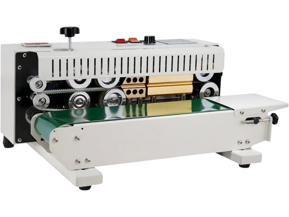 VEVOR Continuous Bag Band Sealing Machine, 0.24-0.47 in/6-12 mm Seal Width, Horizontal Band Sealer Machine with Digital Temperature Control, Bag Sealer for 0.02-0.8 mm Plastic Bags with Count Function