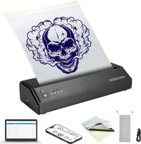 VEVOR Tattoo Stencil Printer, Wireless Bluetooth Tattoo Printer Transfer Stencil Machine with 10Pcs Transfer Paper, Compatible for iOS＆Android Phone, iPad＆PC (with Storage Bag)