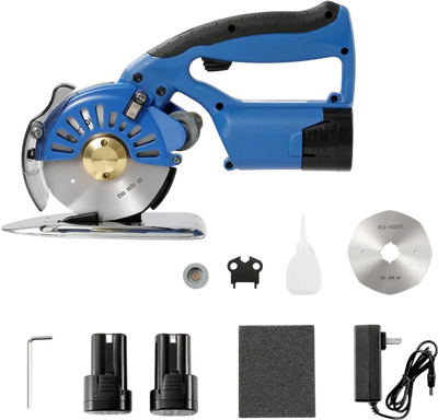 VEVOR Fabric Cutter, 5-Speed Cordless Electric Rotary Fabric Cutting Machine, 1.1