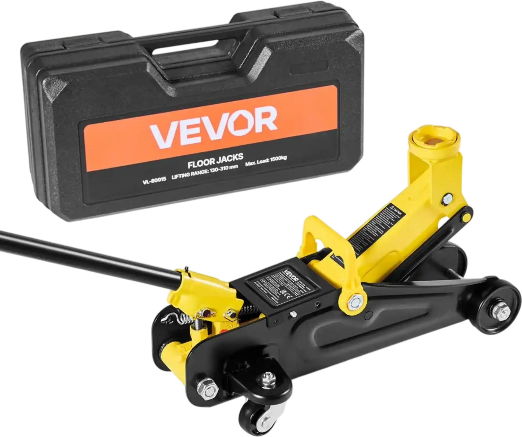 Vevor Floor Jack Low Profile 1.5 Ton Hydraulic Racing Trolley Car Lift New