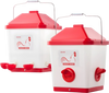 VEVOR Automatic Chicken Feeder & Waterer Set, 5 Gallon/40 Pounds, Rain Proof Hanging Poultry Feeder with Water Cup No Waste, Automatic Gravity, Avoid Small Animals, Suitable for Chicken, Duck, Turkey