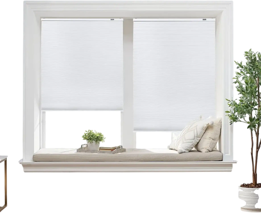 VEVOR Cellular Shades, 1 inch Light Filtering Cordless Cellular Blinds, Blackout Privacy Honeycomb Shades for Home Indoor Windows, Thermal Insulation Noise Reduction, for Living Room, Bedroom, White