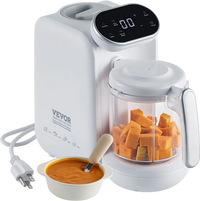 VEVOR Baby Food Maker, 430W Baby Food Processor with 750 ml Tritan Bowl, SUS304 Stainless Steel, 5 in 1 Baby Food Puree Blender Steamer Grinder for Food, Fruit, Vegetable, Meat