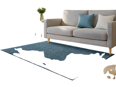 VEVOR Front Door Mat, 6 x 4 ft Commercial Floor Mat for Indoor and Outdoor, Industrial Entrance Carpet with PVC Backing, Heavy Duty Washable Entry Rug for Hallway, Kitchen, Balcony, Garage, Slate Blue