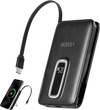 VEVOR Magnetic Power Bank, 10000 mAh Battery Pack, Wireless MagSafe-Compatible Portable Charger, with Smart LED Display, Foldable Stand, Fast Charging for iPhone16/15/14/13/12 Series, Samsung, Huawei
