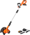 VEVOR Lawn Edger, 20 V Battery Powered Cordless Edger, 9-inch Blade Edger Lawn Tool with 3-Position Blade Depth, Battery and Charger Included, for Lawns, Driveways, Borders, and Sidewalk Edges