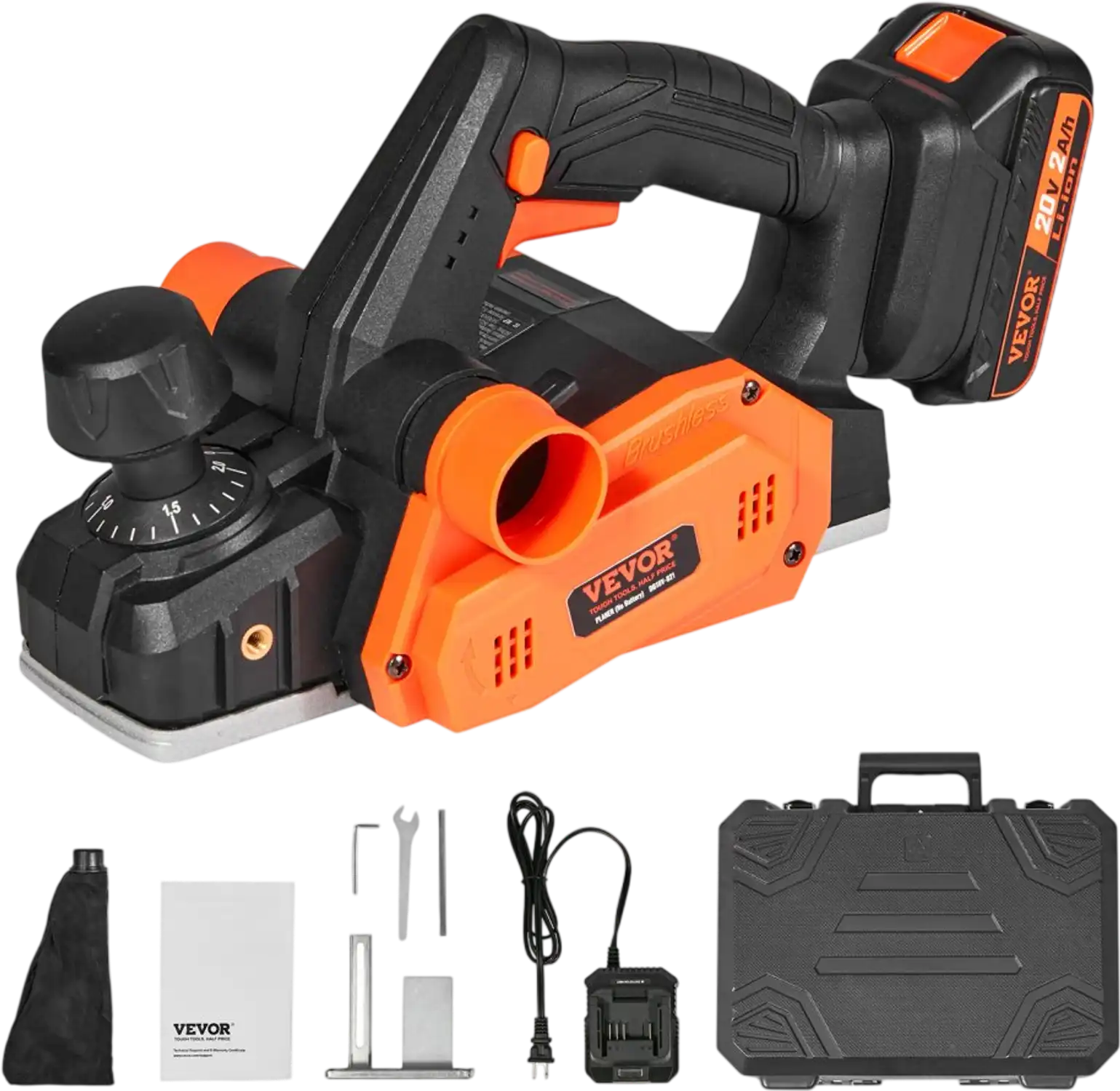 Vevor Hand Planer Cordless Electric 3-1/4