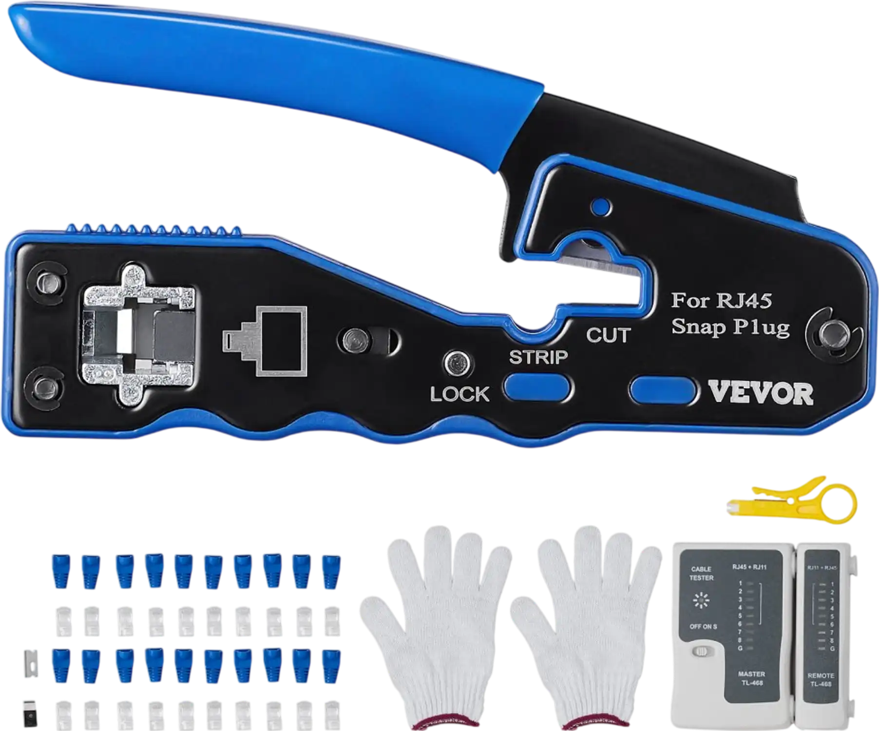 Vevor Crimping Tool RJ45 Ethernet Crimper Kit New