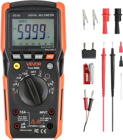 Vevor Multimeter 6000-Count TRMS Digital Auto-Ranging Voltmeter Current Tester New