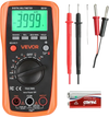 VEVOR Digital Multimeter, 4000-Count TRMS DC/AC Voltmeter Current Tester, Auto-Ranging Multimeter for Current Voltage Resistance Capacitance Temperature Diodes Continuity Duty-Cycle Measurments