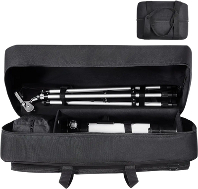 VEVOR Telescope Case, 30”, Telescope Storage Bag with Fixed Buckles, Multi-Pocket & Detachable Divider, Shock-Absorbent Telescope Travel Carrying Case for Optical Tube & Tripod, Counterweight Pocket