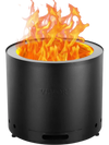 VEVOR Smokeless Fire Pit Stove Bonfire, H: 15.4 in x Dia: 19.3 in ,Wood Burning Fireplaces with Removable Ash Pan, SUS430 Stainless Steel inner Portable Outdoor Firepit, for Outdoor Patio Camping