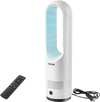 VEVOR Bladeless Tower Fan, 80° Oscillating Standing Fan, 8 Speeds & 9-Hour Timer, 15.42 ft High Velocity Floor Air Circulator, Powerful Airflow with Remote for Bedroom, Living Room, Home, Office,White