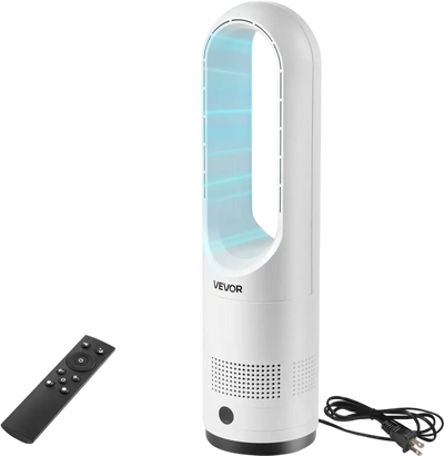 Vevor Tower Fan Bladeless 80° Oscillating Standing Fan with Remote White New