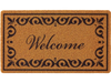 VEVOR Door Mat, Welcome Doormat for Outdoor Entrance, 29.5" x 17" All-Weather Faux Coir Entryway Mat with Non-Slip Backing, Low-Profile & Easy-to-Clean Front Door Mats for Garage, Backyard, Patio