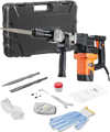 VEVOR Demolition Jack Hammer, 1400W Electric Jackhammer Heavy Duty, 2900 BPM Concrete Breaker, 2pcs Chisels Bits Chipping with Case, Gloves